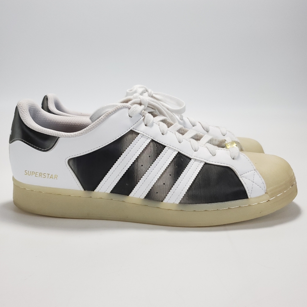 Adidas Superstar Grey Color-Shifting Print Sneakers